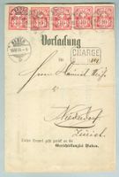 1884 Schweiz Bedarfspost