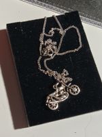 Halskette mit Motorrad Anhänger Silber 925 chopper