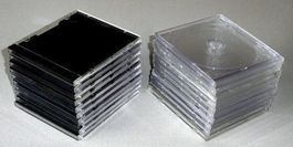 20 Stück CD Original Hüllen - 10x Schwarz & 10x Transparent