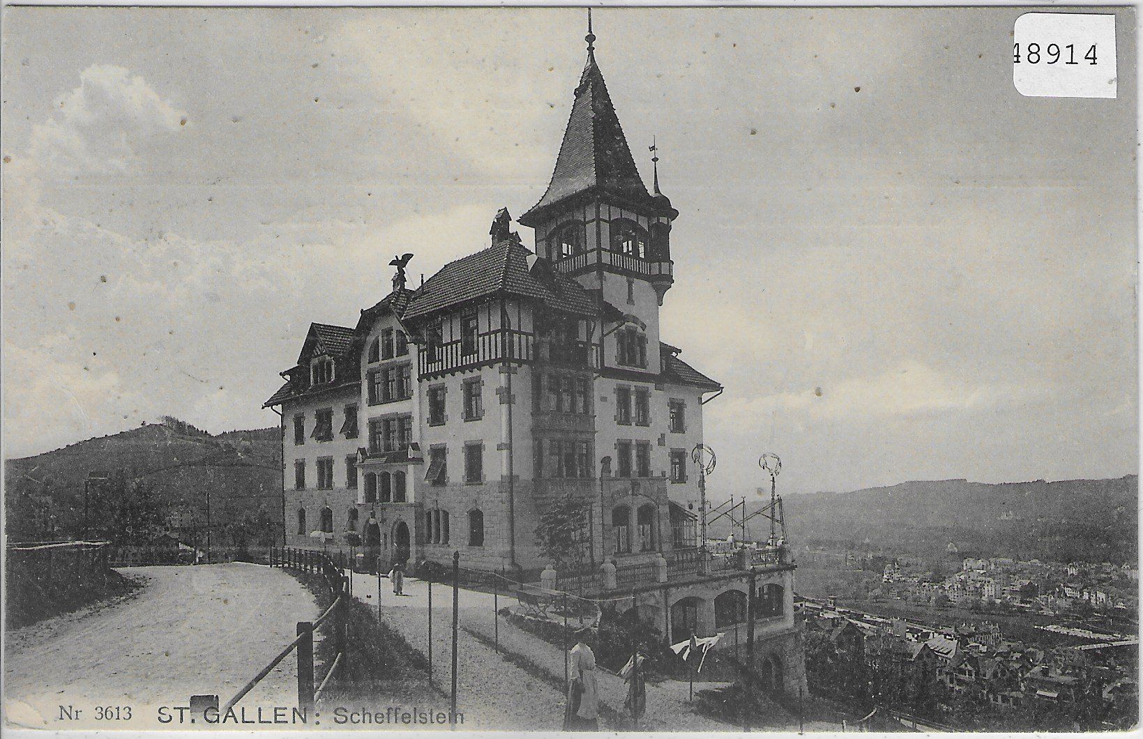 Cartoline postali: St. Gallen - Scheffelstein - animee – Usato da Ettingen venduto da Kartenplanet