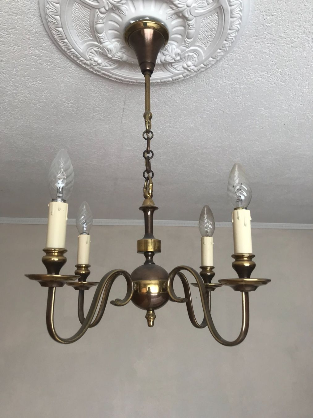 Lampadari & plafoniere: Lüster / Lampe mit 4 Armen - 1960er – Usato da Biberist venduto da longimanus3