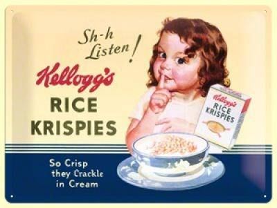 Insegne: Blechschild - Kellogg's Sh-h Listen! – Nuovo e nell'imballaggio originale da Ennetbürgen venduto da open24shop