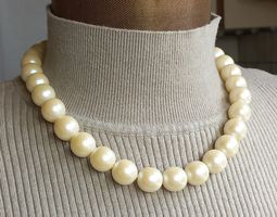 Elegante Vintage Perlenkette, Modeschmuck, Top Zustand,