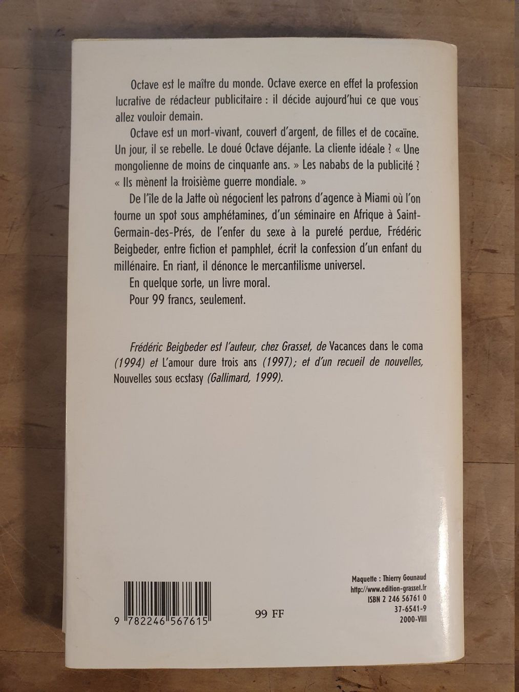 Bücher: 99F Frédéric Beigbeder Grasset – Gebraucht aus Zürich von loosebone 1