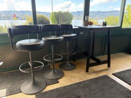 4x JOHANSON Jupiter Designer-Barhocker | Schwarz | Schweden