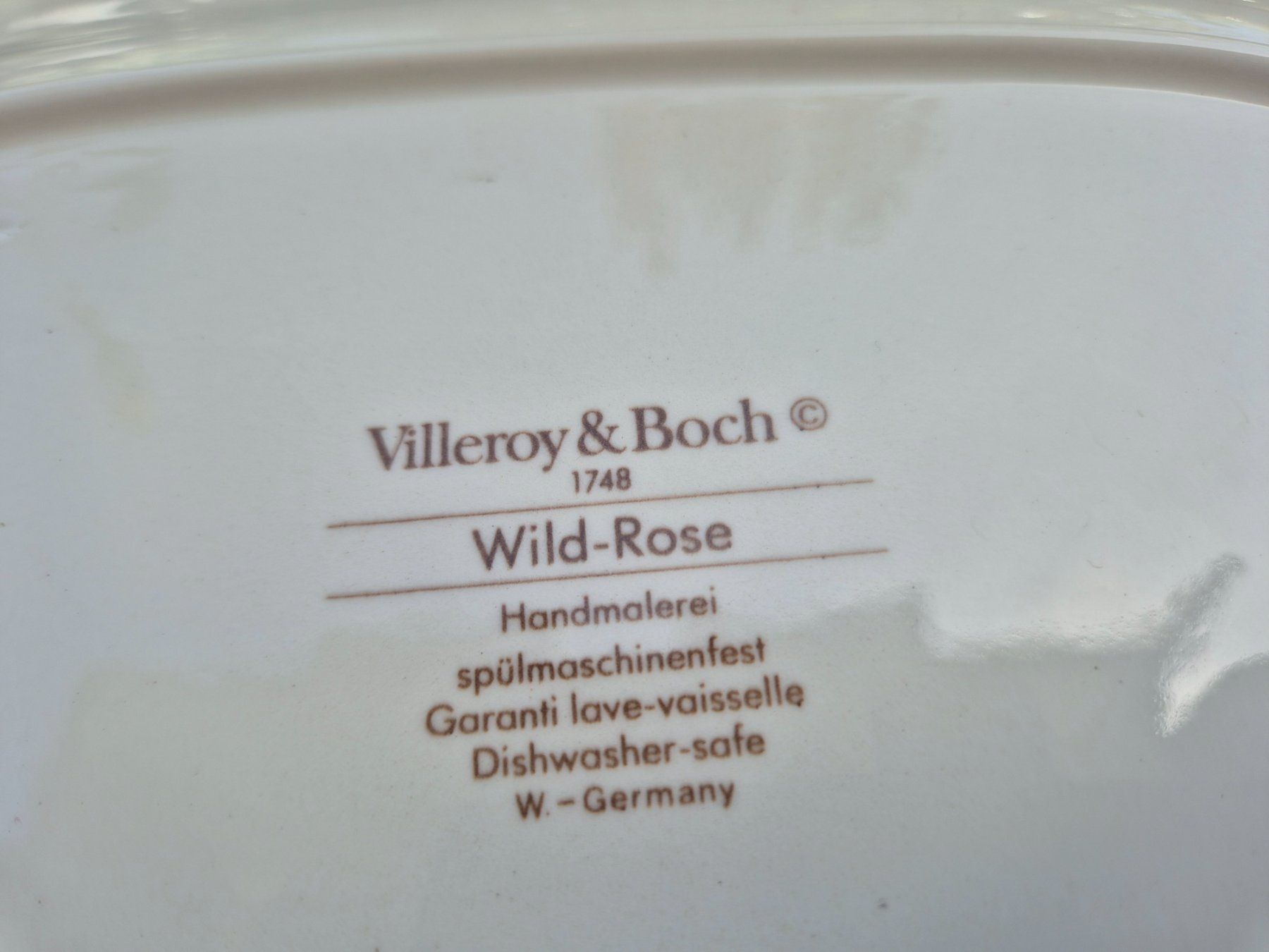 Villeroy & Boch Piatti di portata: Hübsche ovale Servierplatte Wildrose W&Boch – Usato da Bern venduto da aronari 6