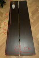 Couch/Sofatisch extralang, dunkelbraunes Holz