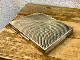 ART DECO ZIGARETTENETUI VERSILBERT UM 1930, PUNZE