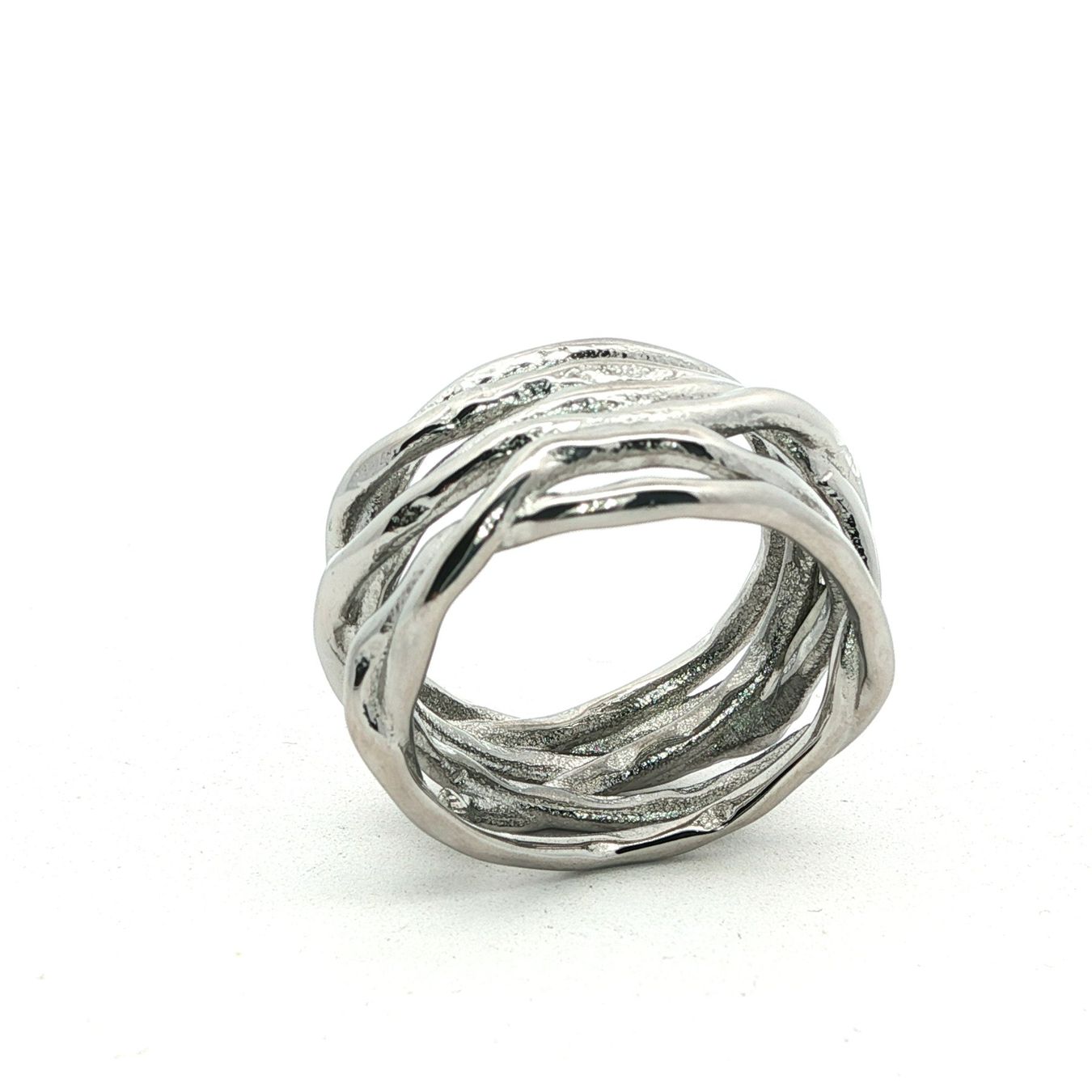 Olga Ribler Anelli: Edelstahl Wickel Ring Ringgrösse 59 – Nuovo (secondo la descrizione) da Luzern venduto da Schmuckoutlet 1
