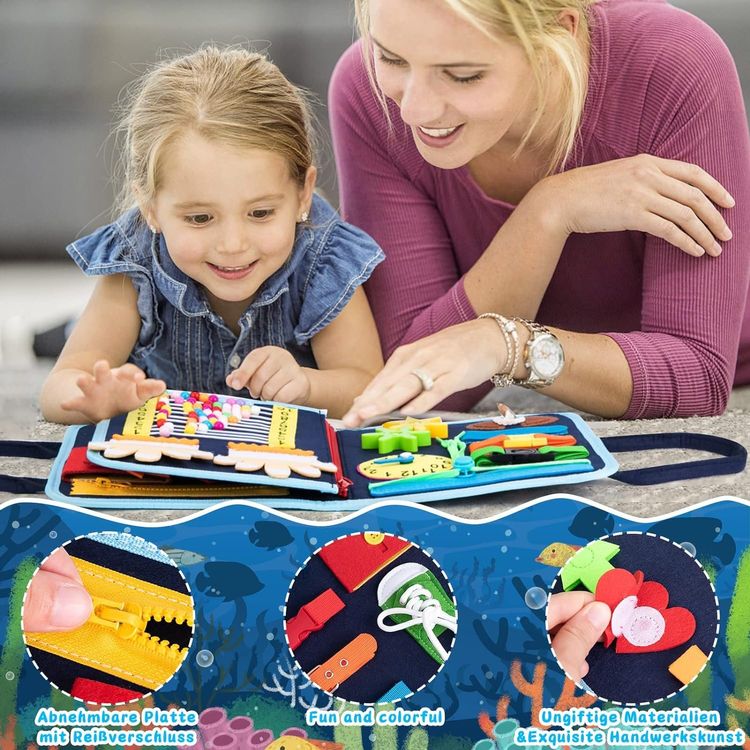 Montessori Sensorik Spielzeug - Silikon Activity Board Für Kinder Ab 3 Jahren