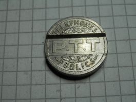1937 FRANCE PTT FRENCH PUBLIC TELEPHONE OLD PHONE TOKEN COIN