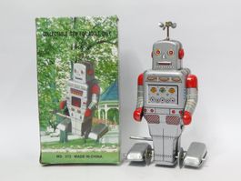 Vintage Blech Roboter MS372 Robot zum aufziehen