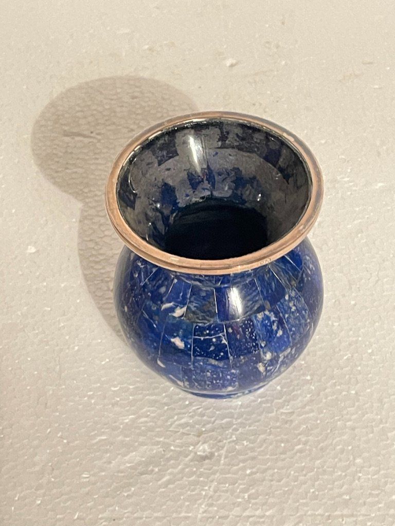 Vasi & Recipienti: Petit vase lapis-lazuli et ARGENT MASSIF – Usato da Lausanne venduto da llcc27 1