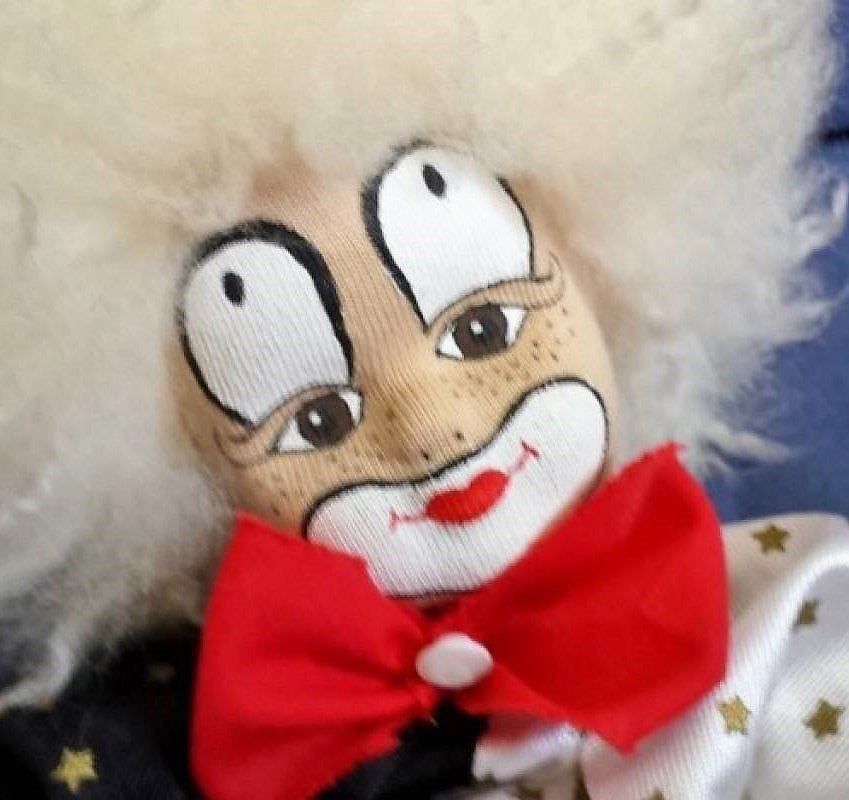 Bambole: Wunderschöne Sammlerpuppe Clown handmade – Nuovo (secondo la descrizione) da Rotkreuz venduto da NICETOBUY 3