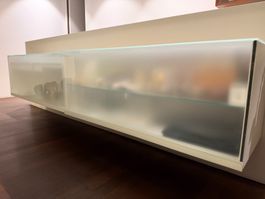 Team by Wellis Volare Sideboard – 254 cm – Mattglas / Weiss