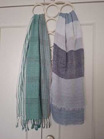 Duo de foulards imprimés style bohème chic