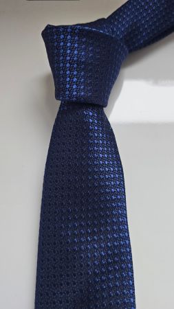 Seidenkrawatte Uni neu und originalverpackt royalblau