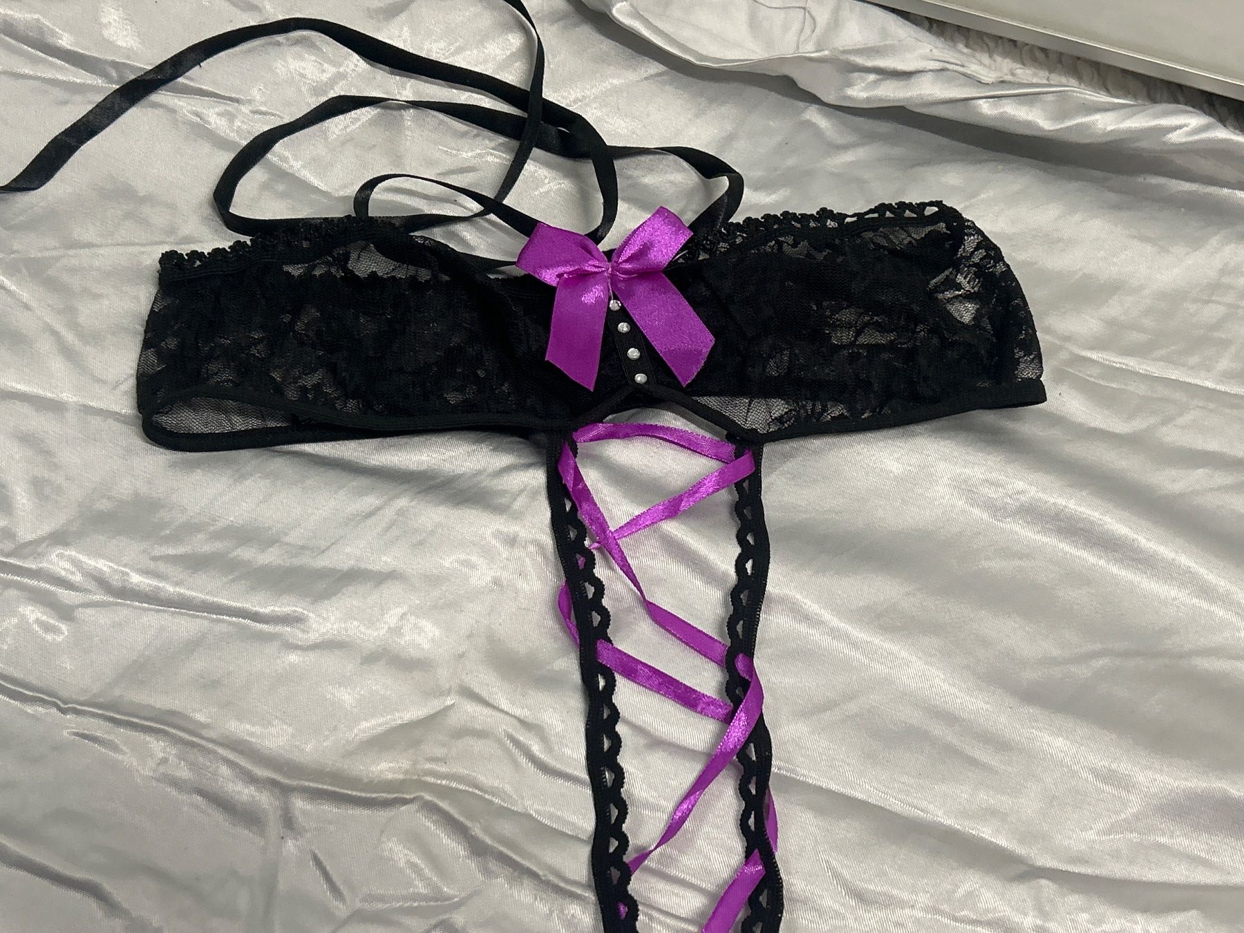 Sonstige Unterwäsche: Dessous Spitze Straps String BH 1 Size Neu Gratis Versand – Neu und originalverpackt aus Regensdorf von Spyke55 1