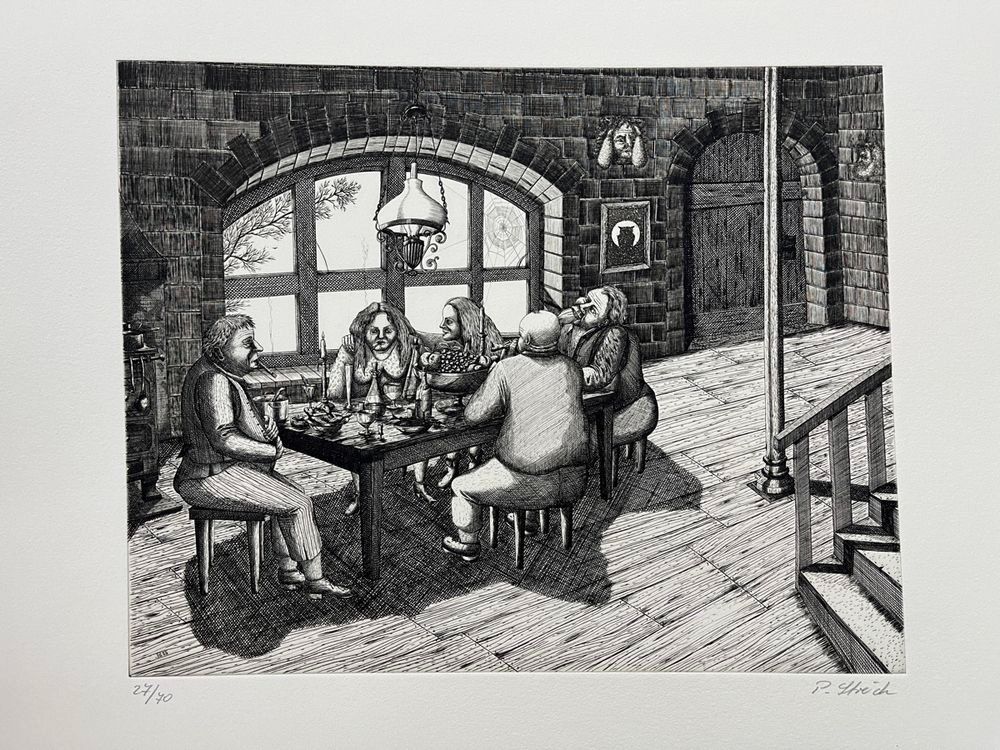 Grafica & Litografie: PETER STREICH RADIERUNG SIGNIERT NUMMERIERT – Usato da Gersau venduto da grafik-kunst