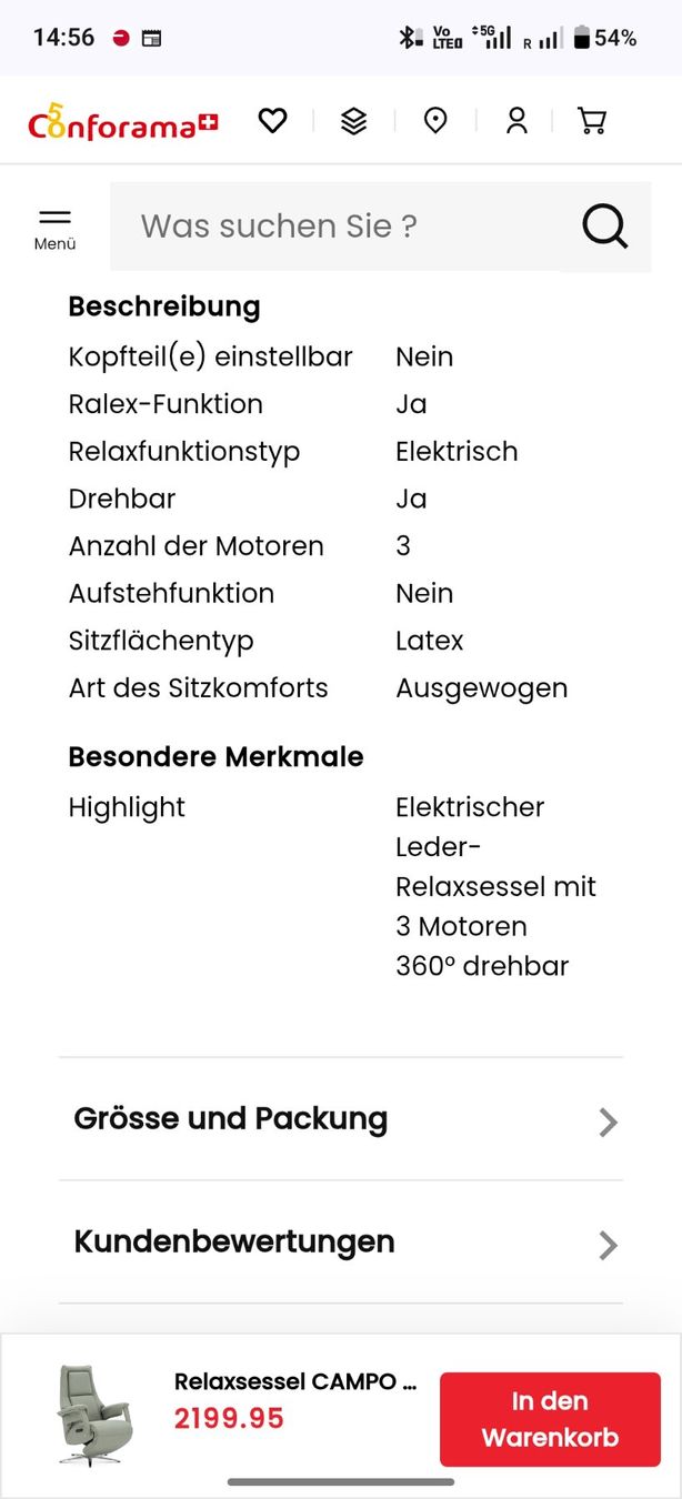 Poltrone: Design elektrischer relax Sessel Leder hellgrau, Neu! – Nuovo (secondo la descrizione) da Adligenswil venduto da Rsletu 8