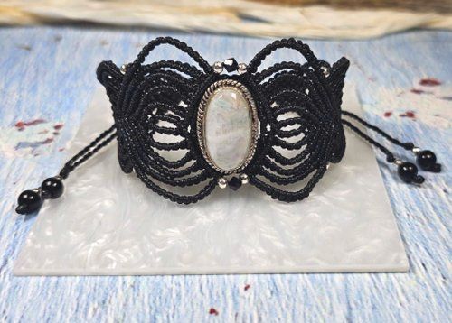 Bracciali & Braccialetti: Armband Pietra di Luna Macrame – Nuovo (secondo la descrizione) da Rudolfstetten venduto da MadebyBrina 3
