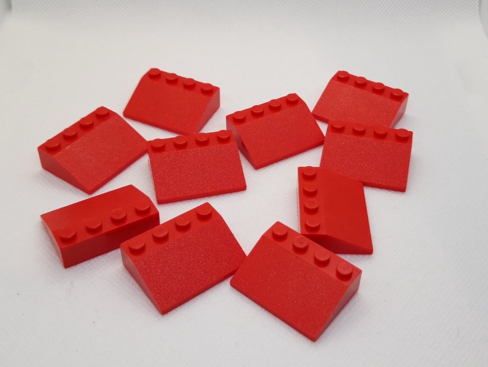 Lego 10 Stk. Slope 33 3 x 4 (rot) | Kaufen auf Ricardo