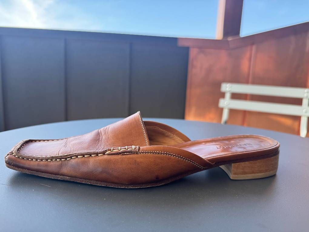 Damenschuhe: NAVYBOOT Mules, Cognac, Grösse 38, guter Zustand – Gebraucht aus Walchwil von Nippon 2