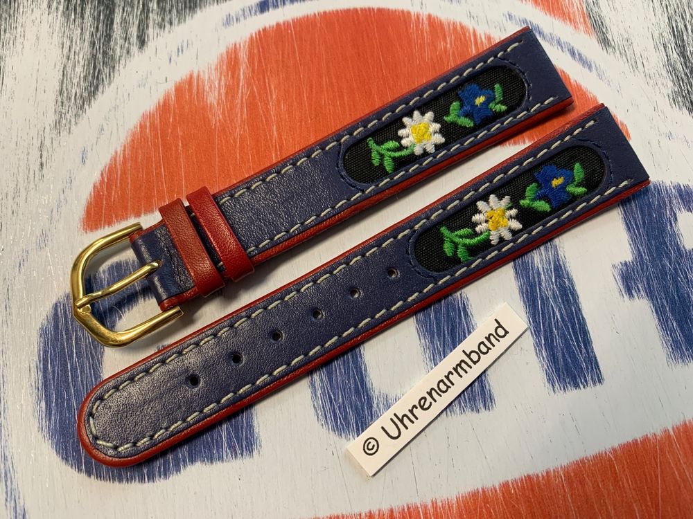 Acheter Bracelet de montre en cuir de peau de serpent fait à la main, 22mm 24mm, vert blanc noir bleu, pour PAM Zenith Amry, Bracelet de montre militaire