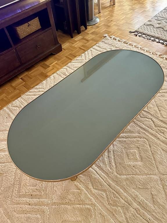 Tavoli: Table basse EVERGREEN  chêne & verre  vert eucalyptus – Usato da Onex venduto da minttea_sakura 1