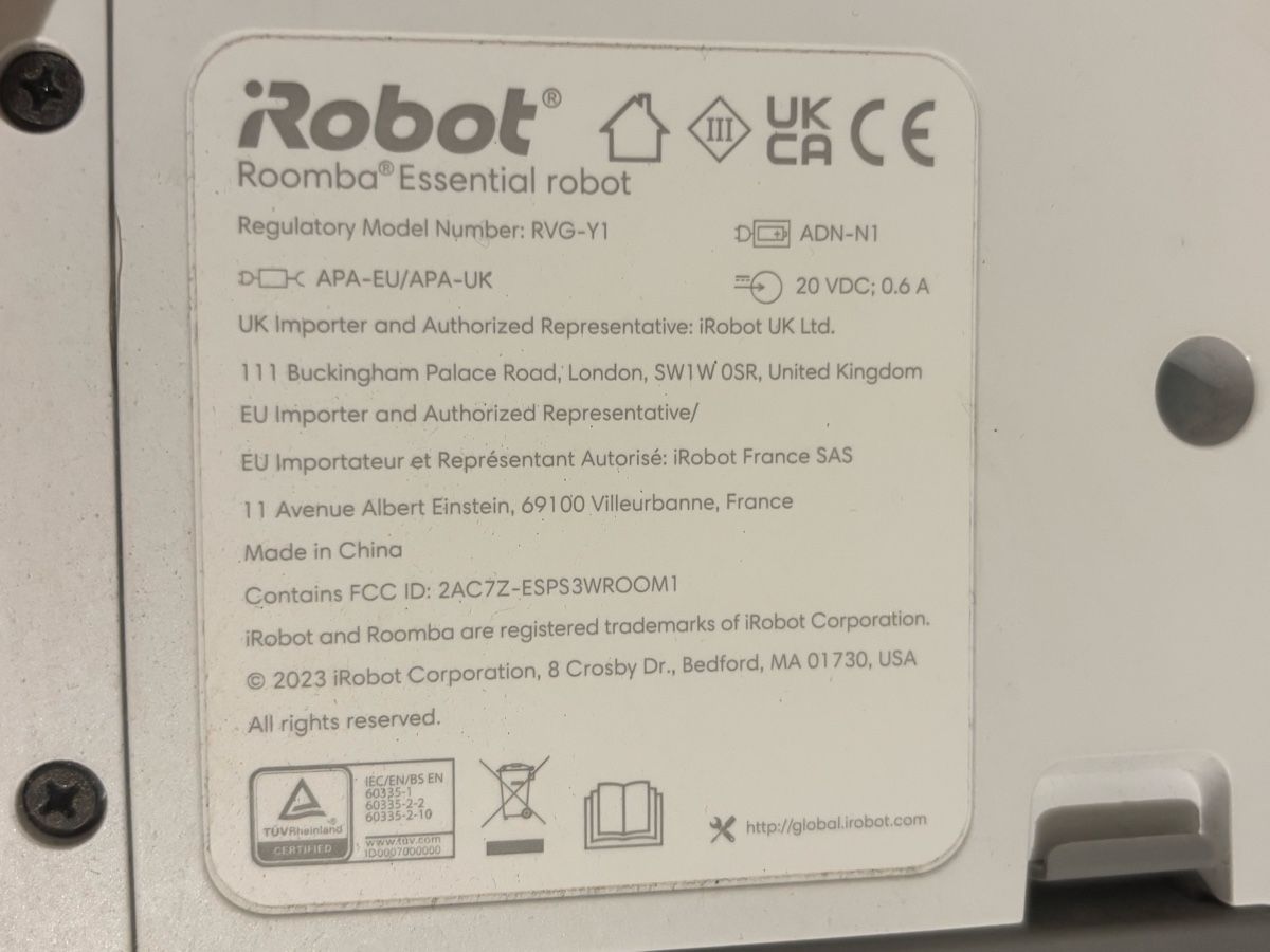 Irobot Aspirapolveri & Accessori: iRobot Roomba Essential Robot Vacuum Cleaner with Charging S – Nuovo (secondo la descrizione) da Wettingen venduto da pea_6yv5 1