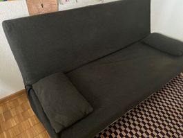 Bettsofa / Schlafsofa mit 2 Kissen, Liegefläche 145 x 200 cm