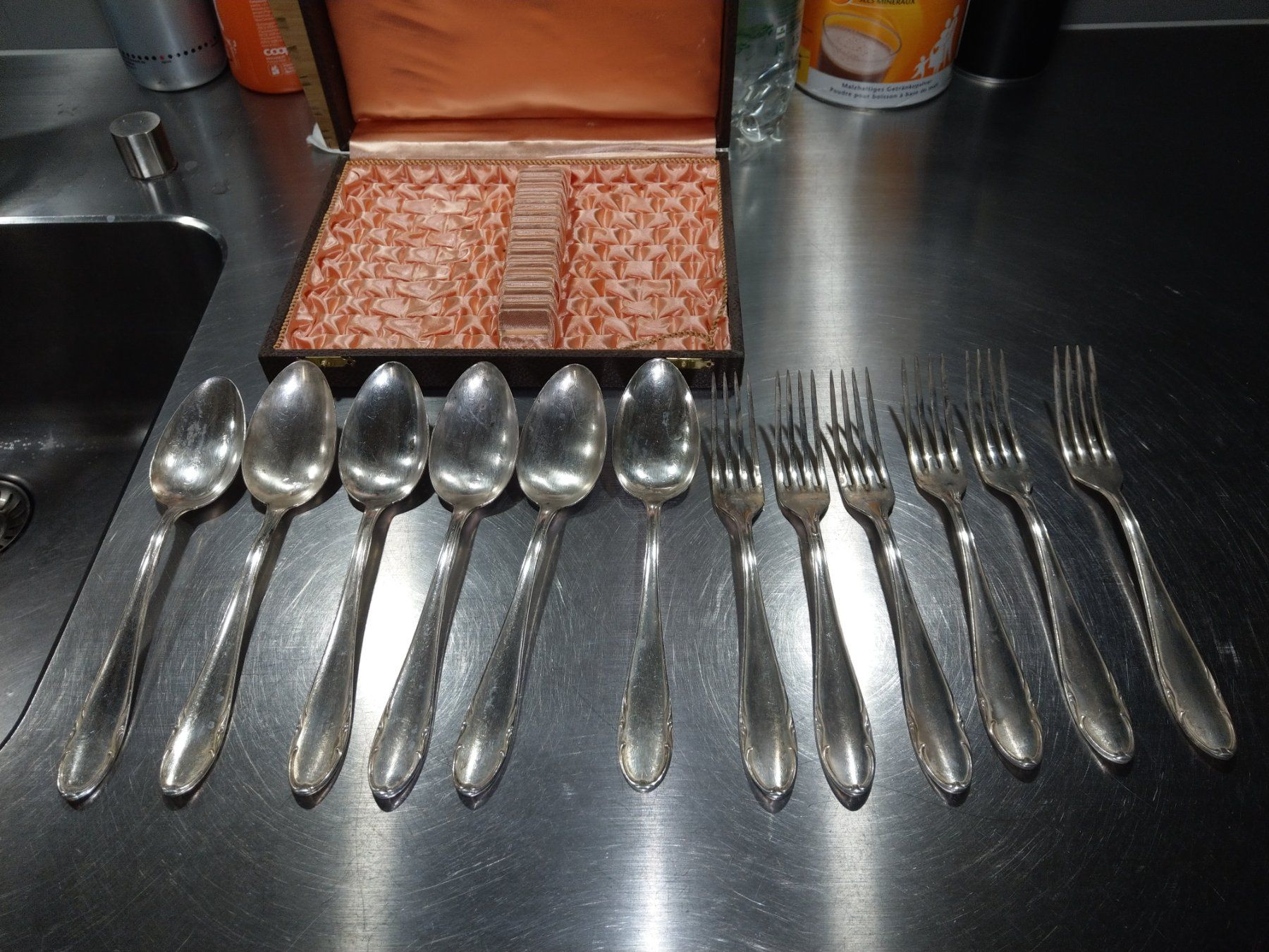 Set di posate: Silber Set 90-45 – Usato da Reichenbach i.k. venduto da Bcarlos 3