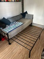 Tagesbett Metall schwarz mit Lattenrost guter Zustand