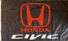 Fahne Honda Civic Schwarz Type R VTEC Japan JDM NGV CNG
