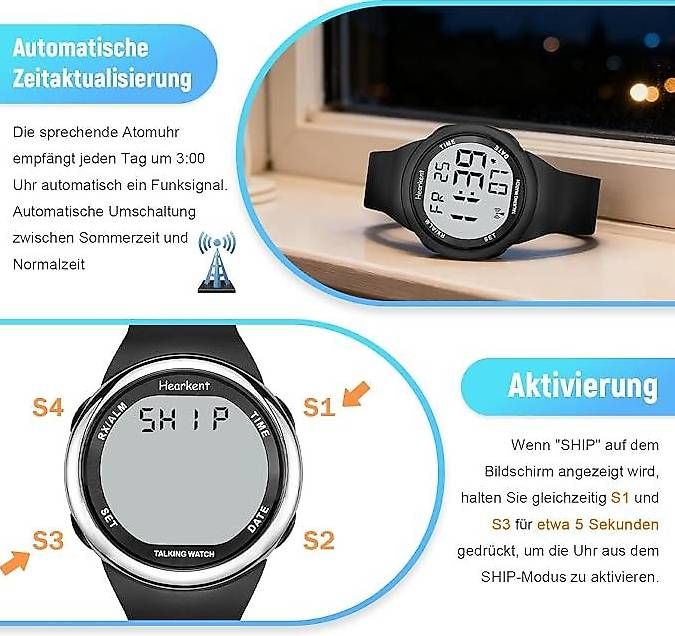 Orologi: Sprechende Uhr für Sehbehinderte oder Senioren LCD – Nuovo (secondo la descrizione) da Kreuzlingen venduto da Best-Deal-Oase 4