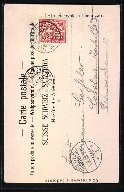 Cartes postales: Mondschein-Lithographie Kleine Scheidegg – D'occasion à Berlin par bartko-reher 1