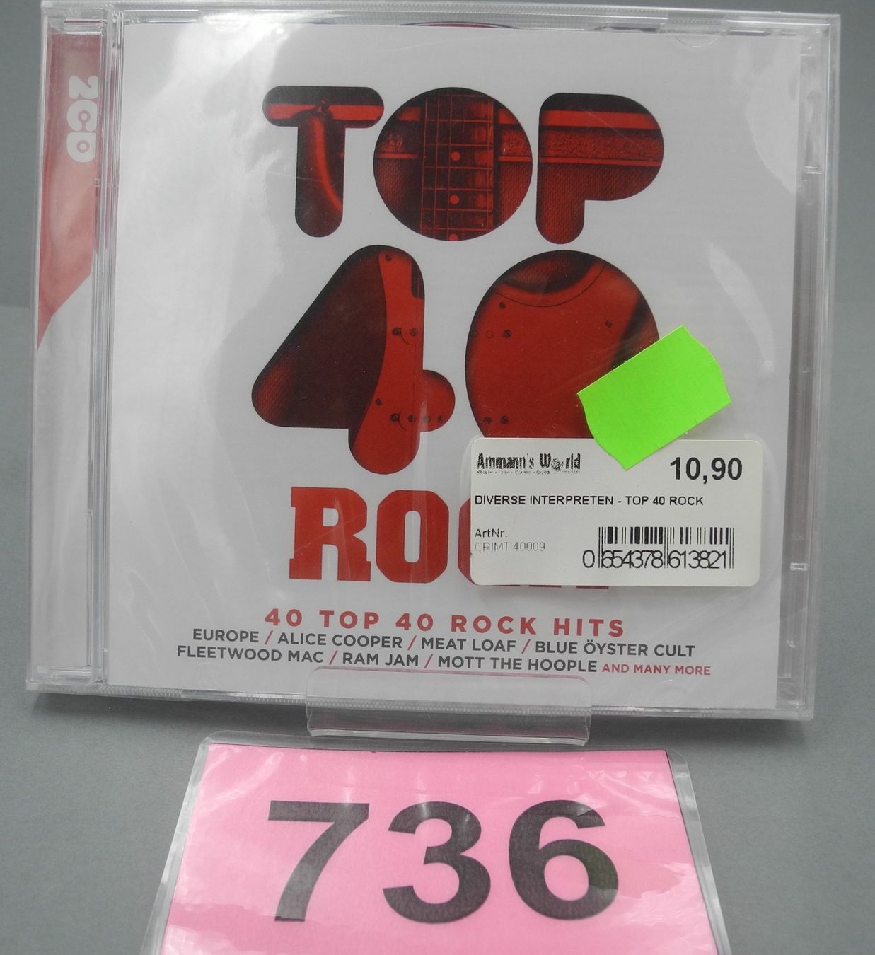 CD: CD Top 40 Rock, div. Interpreten, Nr. 736 – Nuovo e nell'imballaggio originale da Kottwil venduto da Crazyrolf