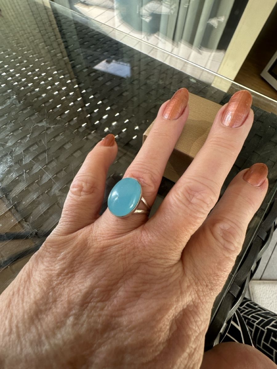 Anelli: Aqua Chalcedon Silber Ring – Nuovo e nell'imballaggio originale da Kriens venduto da Hortensie6 2