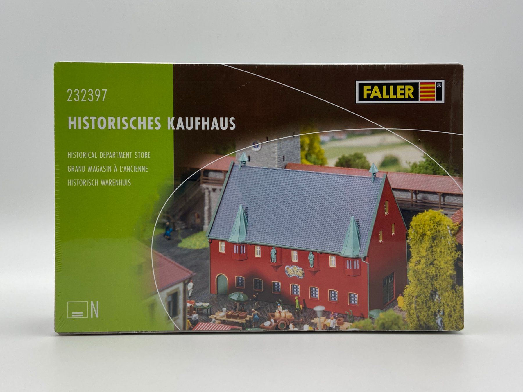 Faller Modellini di ferrovie: Faller 232397 N Historisches Kaufhaus – Nuovo e nell'imballaggio originale da Neukirch a.d. Thur venduto da Modellbauartikel 3
