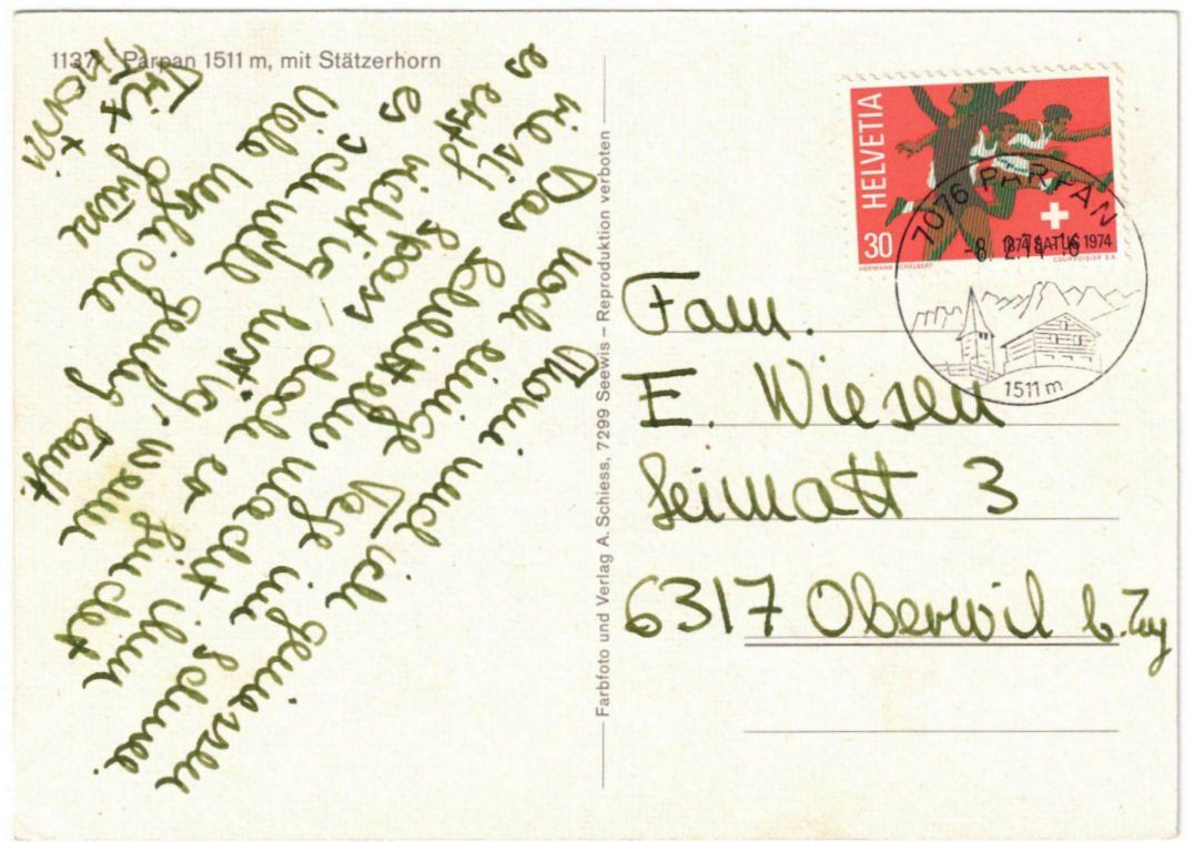 Cartoline postali: Parpan - Skilift Heimberg – Usato da Binningen venduto da Mountainrider 1