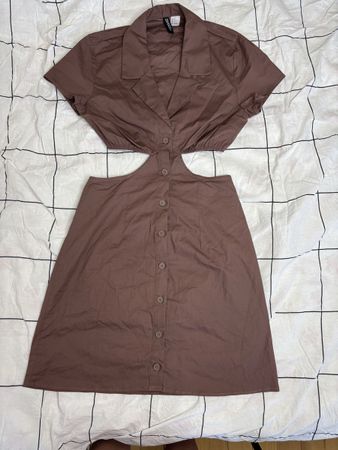 Brown H&M Divided Mini Dress Size 36 / US 4 - Chic Style