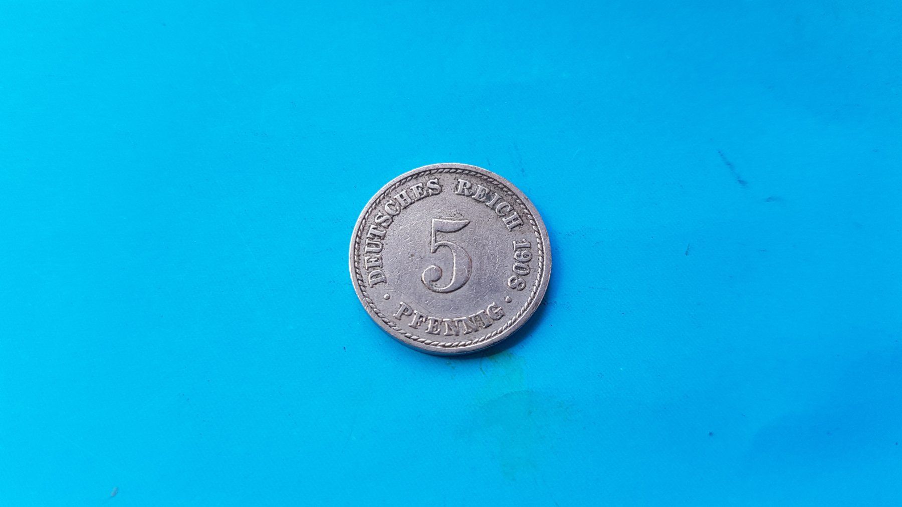 Alle Münzen: 5 Pfennig - Deutsches Reich 1908 A – Gebraucht aus Reinach BL von Dexy62