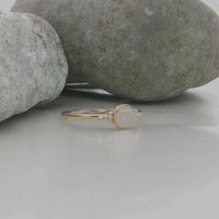 Ring 925 Sterling Silber mit Rosenquarz Grösse 58