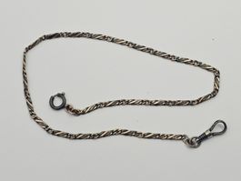 Antike Kette für Taschenuhr Tula 800 Silber Taschenuhrkette