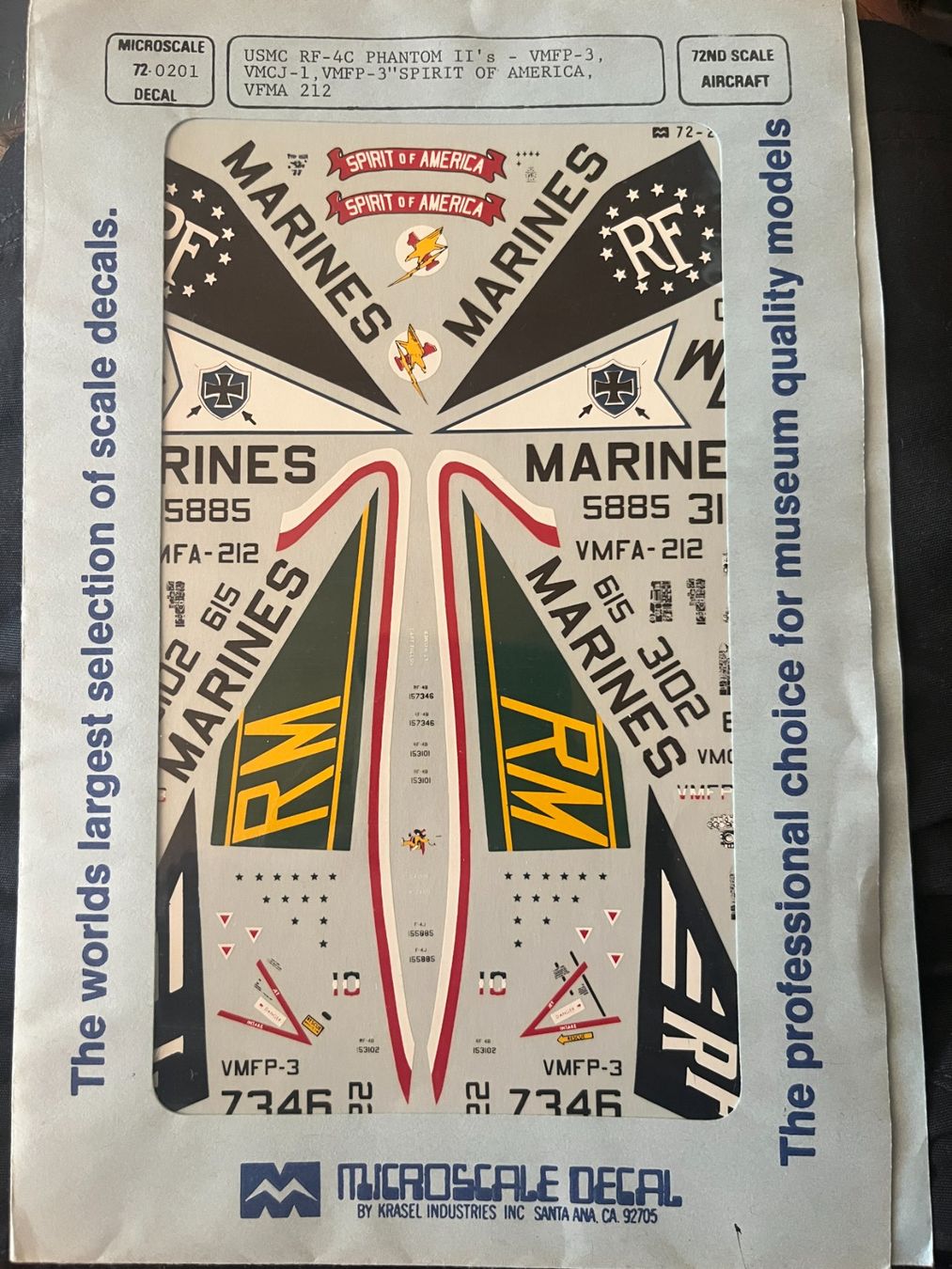 Kits de montage: 1:72 decals USMC RF-4C (Microscale 72-0201) – Neuf (Voir description) à Ennenda par Oo1-Zuni