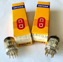2 Röhren / Radioröhren E180F /6688(Pentode), NOS, Philips SQ