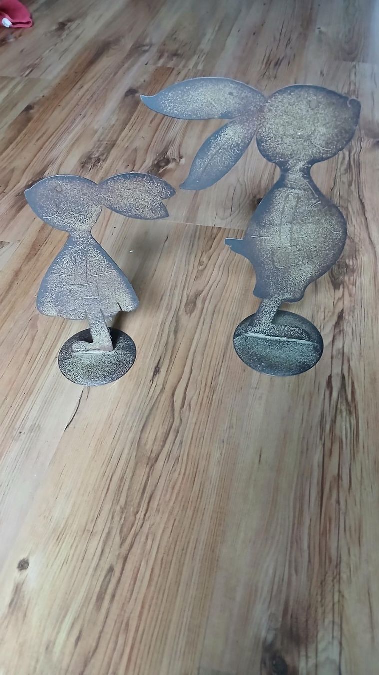 Tutte le decorazioni: Osterdekoration 2 Metallhasen – Usato da Gelterkinden venduto da martinom 1