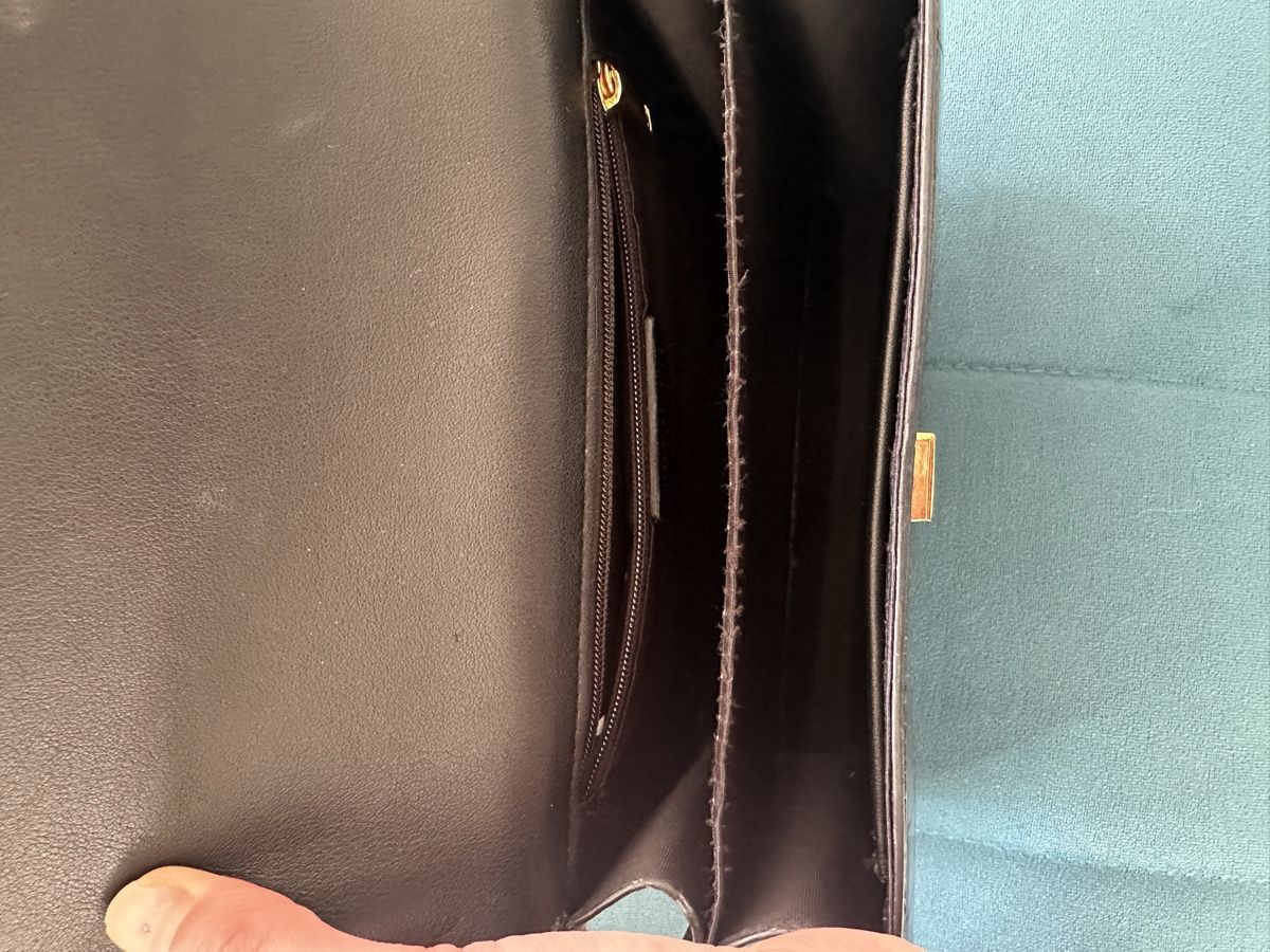 Borse: Elegante schwarze Kroko-Tasche – Usato da Rotkreuz venduto da sti_cdf8 2