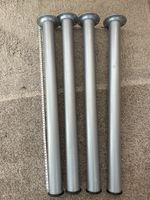 4er Set Tischbeine, silber, 70cm hoch, Top Zustand!
