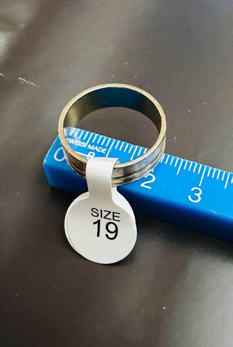 Anelli: Edelstahlring, Gold/Silber Design - Grösse 19 – Nuovo (secondo la descrizione) da Dietikon venduto da Emoruk 4